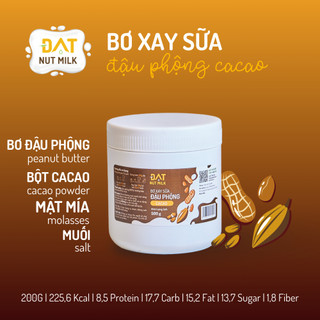 Bơ xay sữa hạt đậu phộng cacao - Bơ xay sữa hạt thuần chay - HAPPI OHA