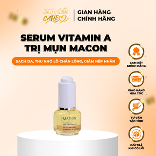 Serum Vitamin A Tr.ị Mụn Macon Làm Sạch Da, Thu Nhỏ Lỗ Chân Lông, Giảm Nếp Nhăn, Giúp Da Trắng Sáng Hương Chất Care