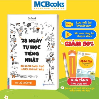 Sách - 28 Ngày Tự Học Tiếng Nhật Phần Sách Bài Tập - Ghi Chú Luyện Viết - Dành Cho Người Mới Bắt Đầu