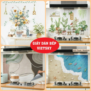 DECAL GIẤY DÁN BẾP CHỐNG DẦU MỠ CÁCH NHIỆT CHỐNG THẤM NƯỚC - DECAL DÁN TƯỜNG NHÀ BẾP CHỐNG THẤM BỀN ĐẸP