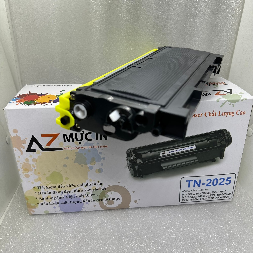 Hộp mực máy in Brother HL 2040, 7220, 2820, Mực TN 2025 in được 2000 trang, Bản in đậm đẹp.