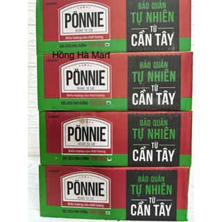 Thùng Xúc Xích Dinh Dưỡng Ponnie Thịt Heo Thịt Bò Từ Cần Tây ( Thùng To 20 gói X175g Thùng Bé 20 gói x85g)