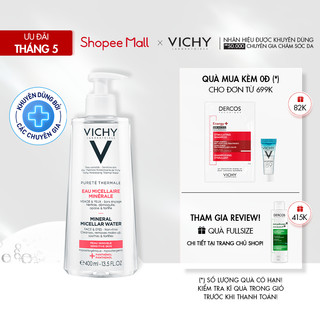 Nước tẩy trang cho da nhạy cảm Vichy Mineral Micellar Water Pureté Thermale 400ml