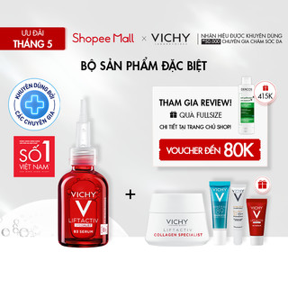 Bộ sản phẩm phục hồi, bảo vệ da, ngừa lão hóa và giảm thâm nám, đốm nâu toàn diện Vichy Liftactiv B3 Dark Spots