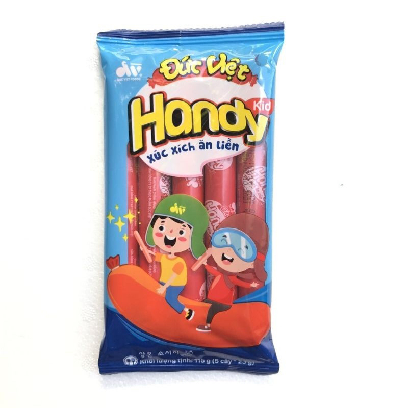 1 thùng Xúc xích Đức Việt Handy 115g (5 cây x23g)