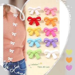 Nút nhựa hình nơ trang trí handmade, quần áo