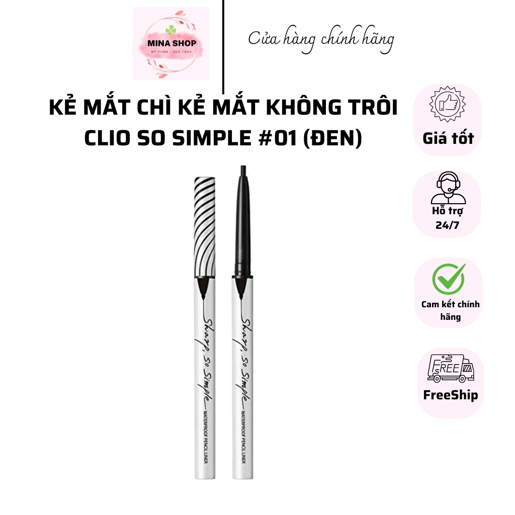 CHÌ KẺ MẮT KHÔNG TRÔI CLIO SO SIMPLE #01 (ĐEN)