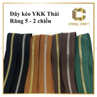 Dây kéo YKK Thái 2 chiều răng 5 - phụ kiện làm túi xách