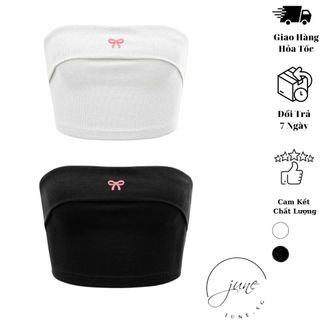 Áo croptop quây ngang JUNE.SG Áo quây không mút ngực ôm body Tube Top D008