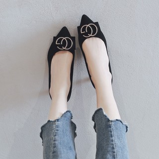 Hàng có sẵn (size 40-43) __ Giày gót đũa phối nơ đá cao cấp BIG SIZE