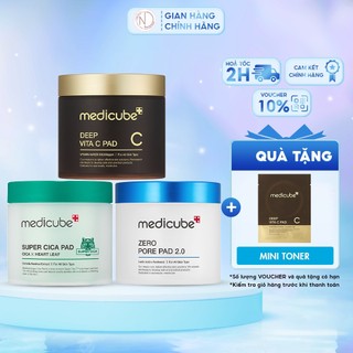 Toner pad medicube zero pore 2.0/ deep vita c / super cica pad 70 miếng