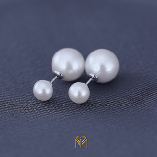 Mmin gems 1 đôi hoa tai shadow pearl