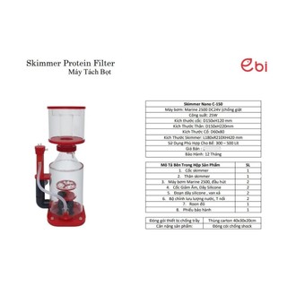 Skimmer tách protein cho hồ cá biển 300-500lit - - máy tách bọt / protein skimmer