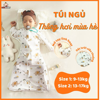 Túi ngủ thông hơi mùa hè(size 9-17kg)❤️FREESHIP❤️túi ngủ lưới mùa hè đóng mở tay siêu thoáng khí, co dãn tốt, ship 24h