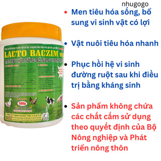 Lacto Baczim 1kg trộn vào thức ăn