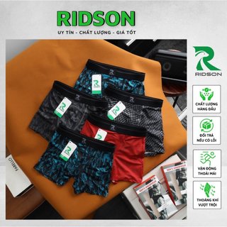 Quần Lót Nam Đùi Phom Dài Thể Thao RIDSON Co Gian 4 Chiều Thun Lạnh Camo Rằn Ri Họa Tiết Boxer Mùa Hè 2024