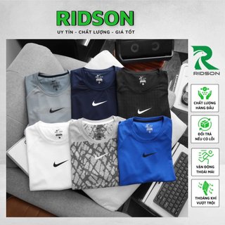 Áo Thun T- Shirt NK vải chu kì,đẹp co giãn 4 chiều thoáng mát phối lỗ kim. Aó thun nam cổ tròn thể thao xuất dư