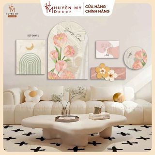 Set 5,6 Tranh Dán Tường Trang Trí Phòng Ngủ, Spa, Shop Thời Trang, Cô Gái Nghệ Thuật, Decor Hiện Đại - Huyền My Decor