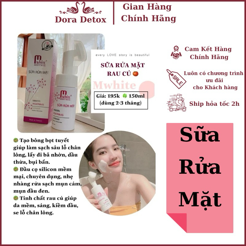 Sữa rửa mặt bọt tuyết Lycopen Mwhite