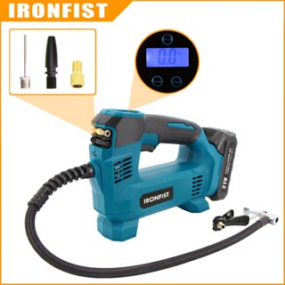  Máy bơm hơi lốp Máy nén khí di động cho pin MAKITA 18V Bơm hơi ô tô ,Máy bơm lốp tự động có đồng hồ đo áp suất kỹ thuật 