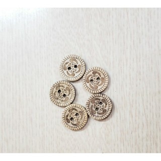 nút gỗ dừa gói 10 nút size. 1.2cm- 2cm