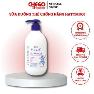 Sữa dưỡng thể ý dĩ chống nắng Reihaku Hatomugi UV Milky Gel 250ml