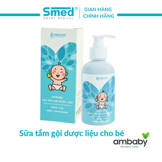 Sữa tắm gội dược liệu Ambaby 250ml cho bé từ 0 tháng tuổi trở lên