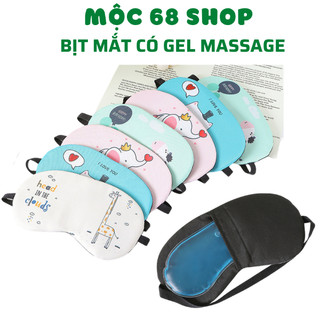 Bịt mắt ngủ bảo vệ mắt có túi gel massage làm mát, giảm bớt căng thẳng, tiện lợi mang đi du lịch - Mộc 68 shop