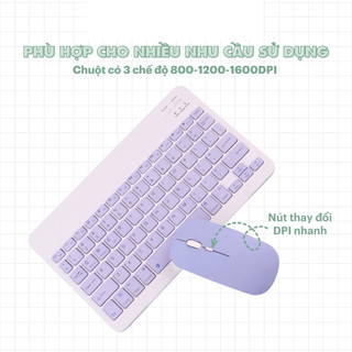 Combo Phím Chuột Máy Tính Bluetooth Mini