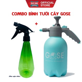 Combo Bình tưới cây kim cương+ bình tưới cây cao cấp Gose 2L/3L phun sương, phun nước có khóa tự động