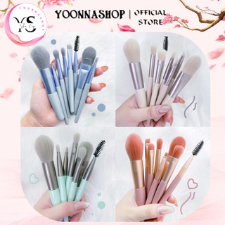 Bộ cọ 8 cây makeup lông mềm mịn Vintage - Bộ cọ trang điểm tặng kèm túi Zip A31