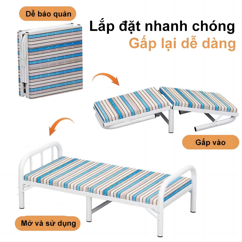 ALVIN Giường gấp gọn người nằm giường gấp gọn thông minh giường xếp Văn phòngTải trọng 300kg | BigBuy360 - bigbuy360.vn