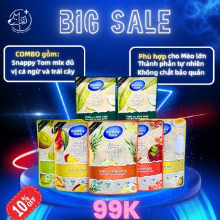 Combo " Một tuần dinh dưỡng " gồm 7 Pate SNAPPY TOM trái cây dinh dưỡng cho mèo mọi lứa tuổi PETSERVICE.