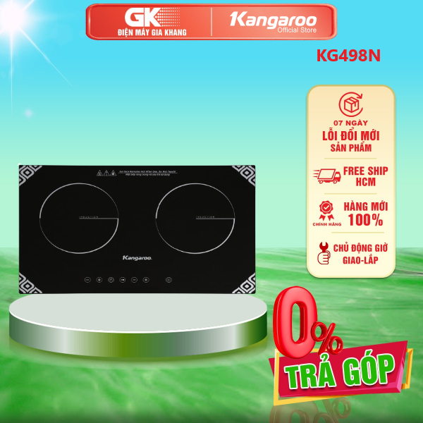 KG498N - Bếp Từ Đôi Kangaroo KG498N - Chỉ Sử Dụng Loại Nồi Có Đế Nhiễm Từ