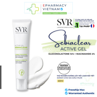Kem Dưỡng SVR SVR Sebiaclear Active Gel Gỉam Mụn, Giảm Bã Nhờn Cho Da Dầu Mụn Nhạy Cảm