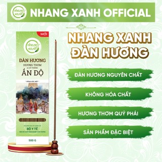 Nhang Xanh Đàn Hương - 40cm - 500gr - Hương thơm từ gỗ thiêng Ấn Độ