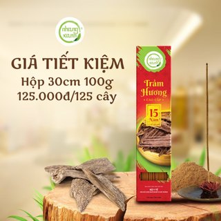 Nhang Trầm Hương Cao Cấp Hộp 100gr - chân Đỏ - Hương thơm tự nhiên, dịu ngọt của trầm