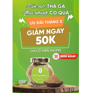 [SIÊU KHUYẾN MÃI] Bột xông Trầm Hương - lọ 50g - Làm sạch không khí, tẩy uế, chiêu dẫn tài lộc