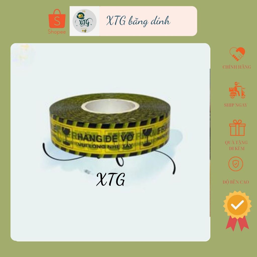Băng dính hàng dễ vỡ loại 1kg/ cuộn XTG
