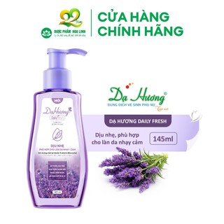 {MUA1TẶNG1} Combo 2 chai Dung dịch vệ sinh Dạ Hương Daily Fresh Dịu nhẹ 145ml - DA NHẠY CẢM - Tặng BVS Dạ Hương ban ngày