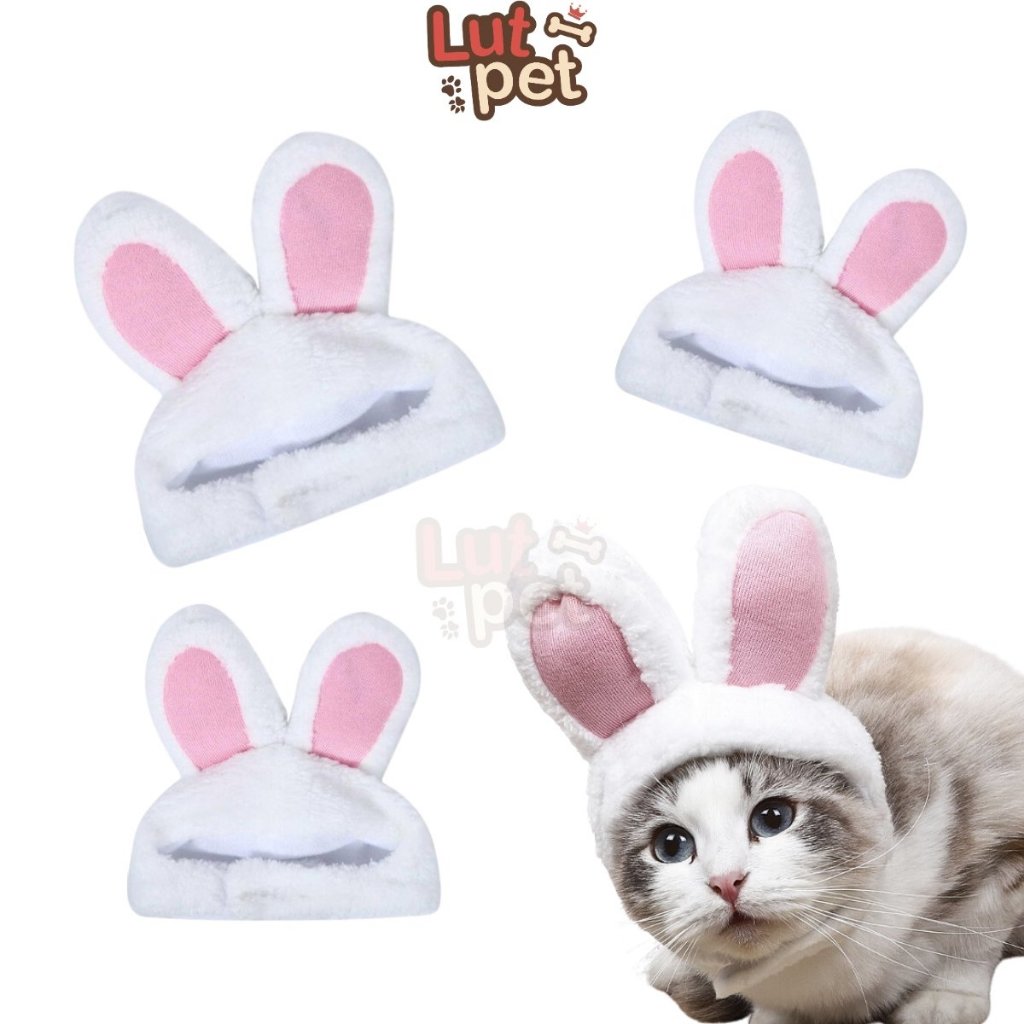 Mũ Tai Thỏ Xinh Xắn Cho Chó Mèo - Thú Cưng - Phụ Kiện Thời Trang Quần Áo Chó Mèo - lutpet
