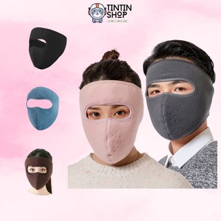 Khẩu Trang Trùm Kín Mặt, Che Tai Lót Nỉ Siêu Ấm Đi Xe Máy - KT02