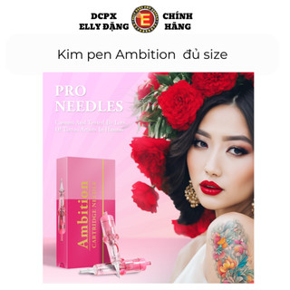Kim pen Ambition Hồng phun xăm, Kim đạn siêu bén 20 cây cung cấp Elly Đặng