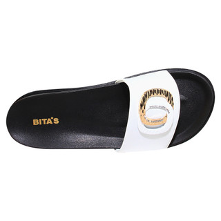 Dép quai ngang nữ Bita's DORA.09 (Cam + Đen + Kem + Trắng)