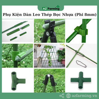 Phụ Kiện Liên Kết (Phi Φ8mm) Dàn Leo Ống Nhựa Lõi Thép - AZ Farming