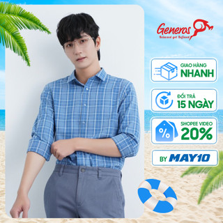 Áo sơ mi nam dài tay AK386 010123128MF GENEROS form Slimfit trẻ trung áo sơ mi công sở cao cấp