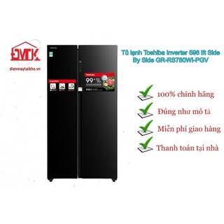 Tủ lạnh toshiba inverter 596 lít side by side gr-rs780wi-pgv