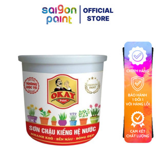 Combo 2 Hoặc 3 Lon Sơn Chậu Kiểng Okay Hệ Nước Màu Nâu -  Dolphinpaint.vn