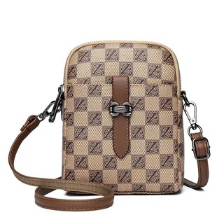 Túi nữ đựng điện thoại da mềm kèm dây đeo chéo tháo rời hình monogram thời trang dự tiệc 1284