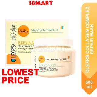 Kem ủ tóc siêu phục hồi tóc - olexrs collagen complex repair mask 500ml